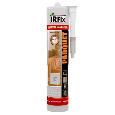 герметик акриловый IRFIX Parquet для паркета 310мл ольха, арт. 20024 герметик битумный makrofix р 808 310мл арт 9013