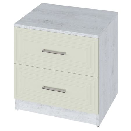 тумба 2 ящика Trisha Base 511x400x400мм МДФ/ЛДСП панакота фактур/дуб харбор