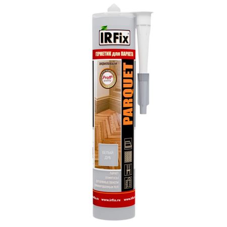 герметик акриловый IRFIX Parquet для паркета 310мл белый дуб, арт. 20062 герметик битумный makrofix р 808 310мл арт 9013