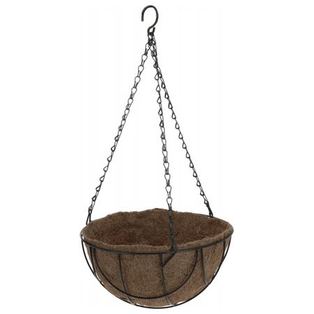кашпо подвесное d25см h25см металл/коковита кашпо пластиковое подвесное джулия 8л терракот