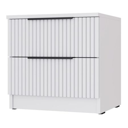 тумба 2 ящика Катрин 444х452х395мм МДФ/ЛДСП серый фактур/светло-серый шагрень