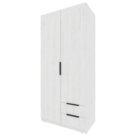 шкаф 2 двери 2 ящика Катрин 2000x902x509мм ЛДСП дуб харбор белый