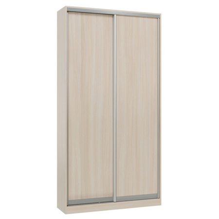 шкаф-купе 2-х дверный СТАРТ Base 2400х1200х450мм ЛДСП ясень шимо светлый/серебро матовое щит мебельный 2700х300х16мм ясень шимо светлый