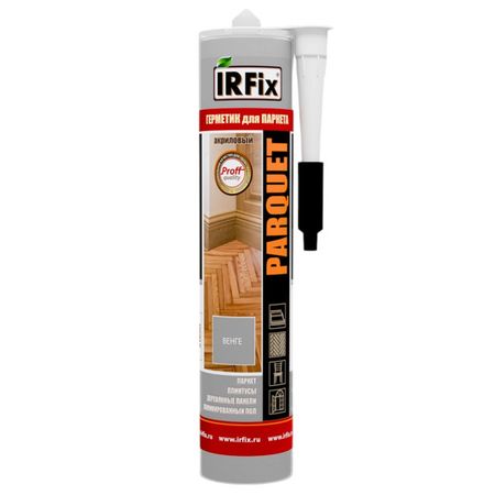 герметик акриловый IRFIX Parquet для паркета 310мл венге, арт. 20022 герметик битумный makrofix р 808 310мл арт 9013
