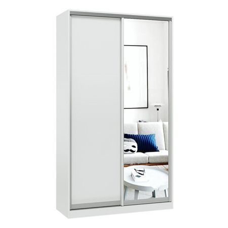 шкаф-купе 2-х дверный СТАРТ Base 2200x1200x600мм ЛДСП/зеркало белый шагрень/серебро матовое 1883 гавайская посеребренная монета для путешествий коллекция памятных монет зеркало для монет копия 30 мм