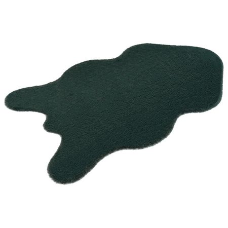 коврик меховой ШКУРА  500х880мм изумрудный  полиэстер/ТПР