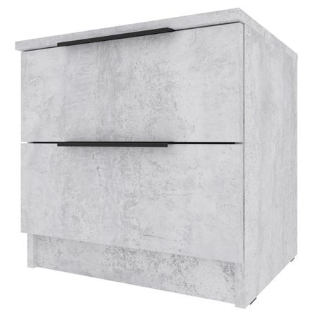 тумба 2 ящика Катрин 444x452x395мм ЛДСП цемент светлый