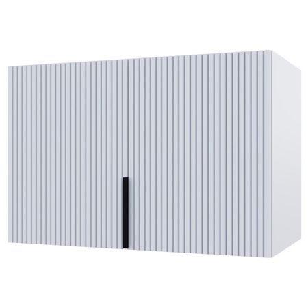 антресоль высокая 2 двери Катрин 600х900х509мм МДФ/ЛДСП серый фактур/светло-серый шагрень