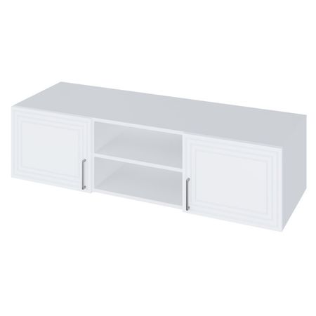 антресоль низкая Trisha Base 352x1400x400мм МДФ/ЛДСП белый мат/белый шагрень