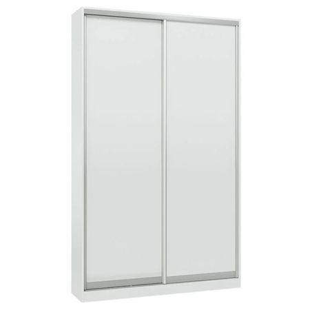 шкаф-купе 2-х дверный СТАРТ Base 2400x1400x450мм ЛДСП белый шагрень/серебро матовое