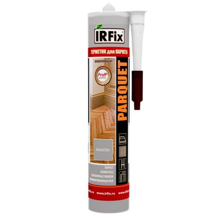 герметик акриловый IRFIX Parquet для паркета 310мл махагон, арт. 20025 герметик битумный makrofix р 808 310мл арт 9013
