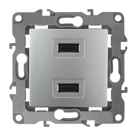 розетка USB ЭРА серия 12 алюминий 5 шт резиновые чехлы для разъемов tyco dj7021 1 5