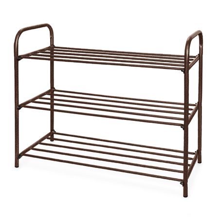 Этажерка для обуви Ника Комфорт 3 полки медный антик 79х33х59 см