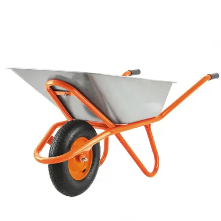 Садовая тачка Строймаш 1 колесо нагрузка до 200 кг 90 л оцинкованная сталь пневматический гидравлический амортизатор vidonia ac0806 ac1008 ac1210 ac1412 ac1416 2