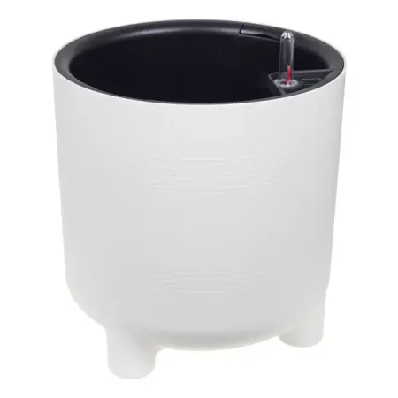 Кашпо для цветов Idea Шэнк ø27.5 h28.7 см v13.5 л пластик с автополивом на ножках белый