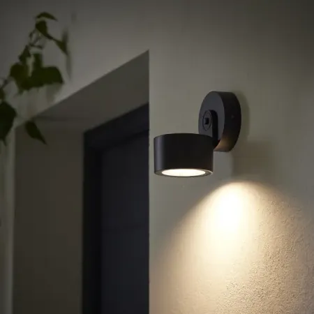 Светильник уличный настенный KREAFORTA Ksanti 9 Вт IP44 цвет черный из 10 шт светодиодных лампочек cob warm and happy 3вт 5вт 7вт 10вт 12вт 15вт