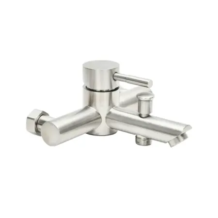 Смеситель для ванны Сургут однорычажный на ванну с лейкой и шлангом цвет сатин смеситель для ванны esko dunedin однорычажный на ванну с лейкой и шлангом