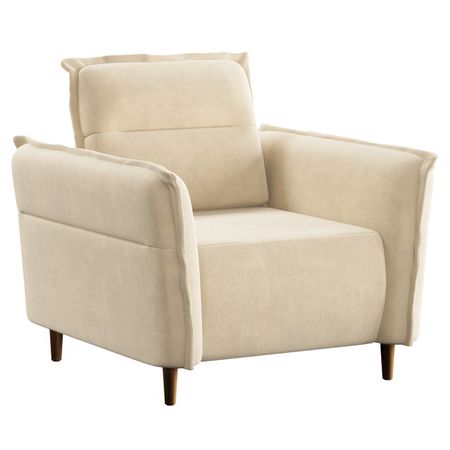 кресло Пуэр 970х970х925мм велюр светло-бежевый кресло king modool велюр роял агат