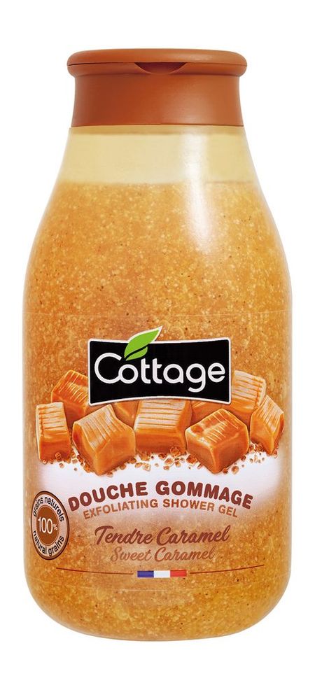 Cottage Exfoliating Shower Gel Caramel альпийская карамель с натуральным медом и витамином с вкус вишни alpine caramel леденцы пак 75г