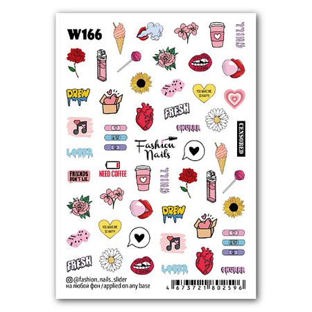Наклейки для ногтей FASHION NAILS Слайдер дизайн для ногтей 