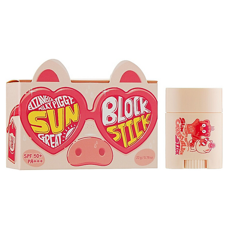 Солнцезащитный стик для лица ELIZAVECCA Солнцезащитный стик SPF50+PA+++ Milky Piggy Sun Great Block Stick 50 шт uid block 0 перезаписываемый записываемый 13 56 мгц rfid метка брелок клон карты метки копировальные карты брелок брелок