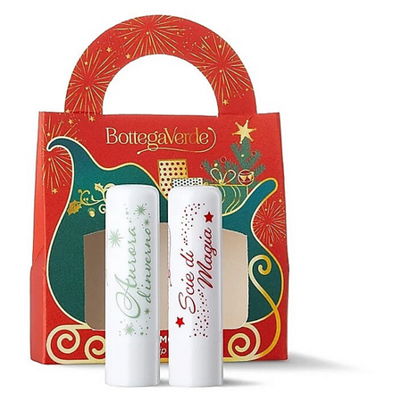 Набор для ухода за губами BOTTEGA VERDE Набор бальзамов для губ Christmas Limited Edition: Aurora d'Inverno + Scie di Magia