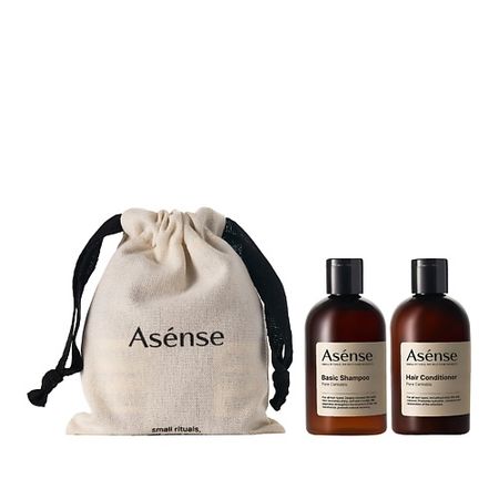 Набор парфюмированных средств для ванной и душа ASENSE Подарочный набор Шампунь и Кондиционер для волос в брендированном мешочке Pure Cannabis