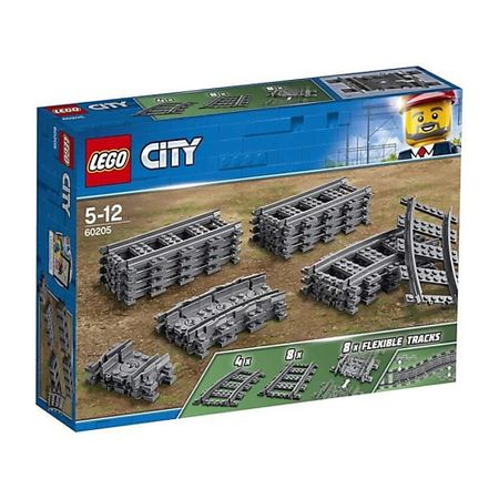 Конструктор LEGO Железнодорожные рельсы LEGO City 60205  – базовый расширяющий набор