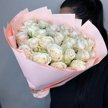 Букет живых цветов PARTY DAY Нежные розы букет из 25 роз (Кения)