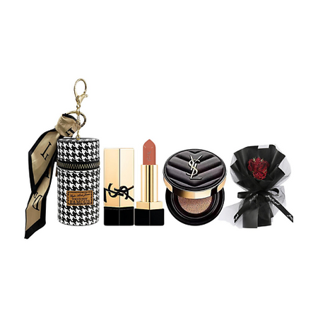 Набор средств для макияжа YVES SAINT LAURENT Мини-кушон Le Cushion Encre de Peau + Футляр-брелок + Помада мини брелок меч moonbiffy