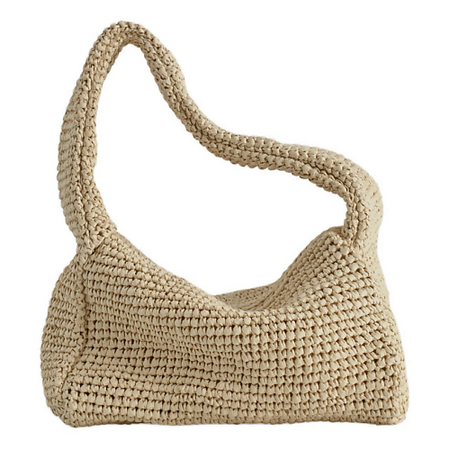 Сумка COS Сумка Straw Woven Handbag Mini Beige сумка burberry сумка stevie belt bag archive beige