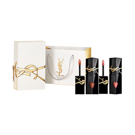 Набор средств для губ YVES SAINT LAURENT Набор из двух глянцевых помад YSL The Inks Vinyl Cream Liquid Lipstick
