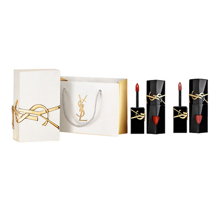 Набор средств для губ YVES SAINT LAURENT Набор из двух глянцевых помад YSL The Inks Vinyl Cream Liquid Lipstick