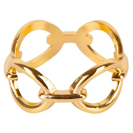 кольцо для салфеток NOUVELLE HOME Цепь 5х5х2,3см сталь золото салфетки home collect classic бумажные 3сл 20л золото на белом
