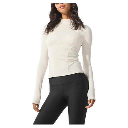 Лонгслив ALO YOGA Лонгслив Ribbed Mesmerize Mock Neck Long Sleeve презервативы априкс ribbed ребристые 3 шт