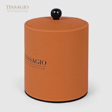 Стакан Tissagio для ватных дисков коричневый, 1 л, 12х18 см акриловая подставка для компакт дисков seth