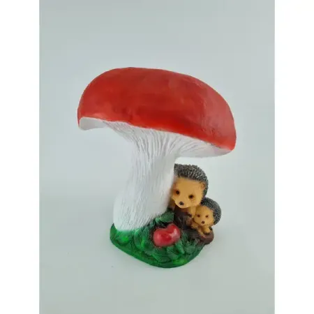 Садовая фигура Гриб Мухомор с ежами полирезин 30x30 см