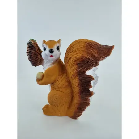 Садовая фигура Белка с шишкой полирезин 27x13 см