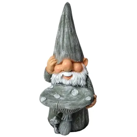 Садовая фигура Гном с грибом полиэстер 40x17 см