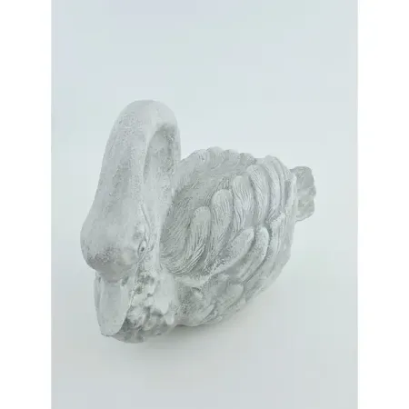 Садовая фигура Лебедь монохром полирезин 22x16 см