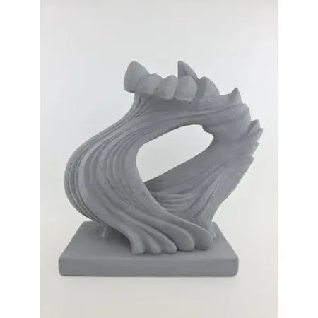 Садовая фигура Абстракция пламя полирезин 23x43 см серый