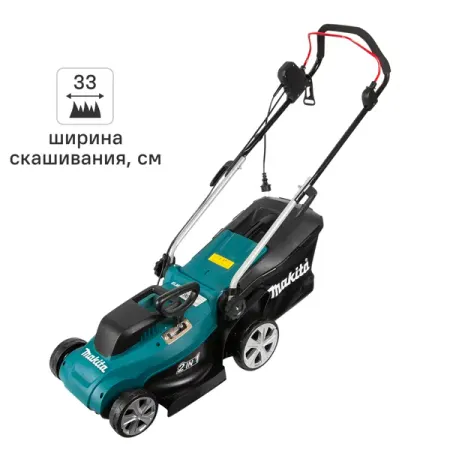 Газонокосилка электрическая Makita ELM3320 1200 Вт, 33 см бесщеточный электрический пистолет для заклепок makita 18 в 720 вт