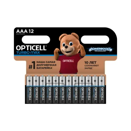 Батарейка алкалиновая Opticell Turbo Max LR03 AAA 12 шт. батарейка фотон lr03 bp12 12шт