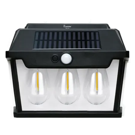 Светильник уличный настенный светодиодный на солнечных батареях Smartbuy 3 лампы с датчиком движения цвет черный/прозрачный метеостанция misol с 5 датчиками