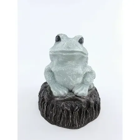Садовая фигура Жаба на камне полирезин 23x21 см