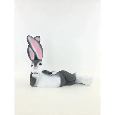 Садовая фигура Заяц на боку полирезин 30x14.5 фигура световая maxijoy снеговик в шляпе 40см 50led холодный белый