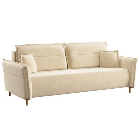 диван-кровать Пуэр 2355х1100х960мм велюр светло-бежевый диван king modool max велюр alkantara оранж