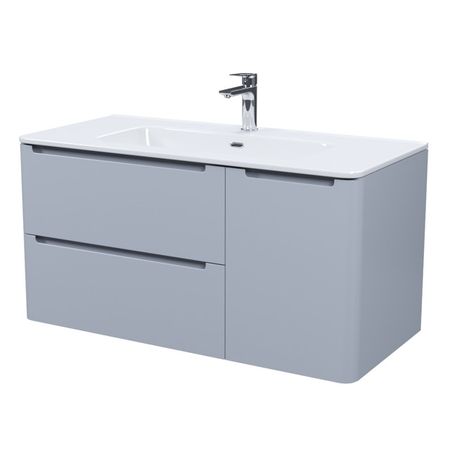 тумба с раковиной подвесная IDDIS Edifice 100см светло-серый