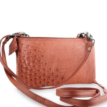 Сумка EXOTIC LEATHER GENUINE PREMIUM ACCESSORIES Небольшая сумочка на ремешке из страусиной кожи maxgoods парчовая сумочка для украшений