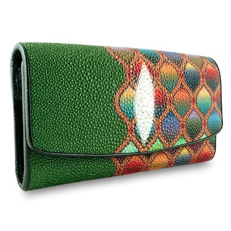 Кошелек EXOTIC LEATHER GENUINE PREMIUM ACCESSORIES Женский бумажник из кожи ската